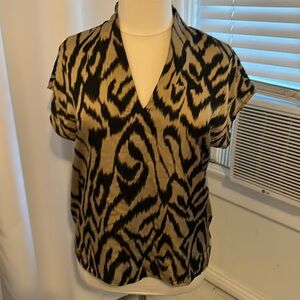 Animal Print Blouse - soft, luxurious, as new, rich colours